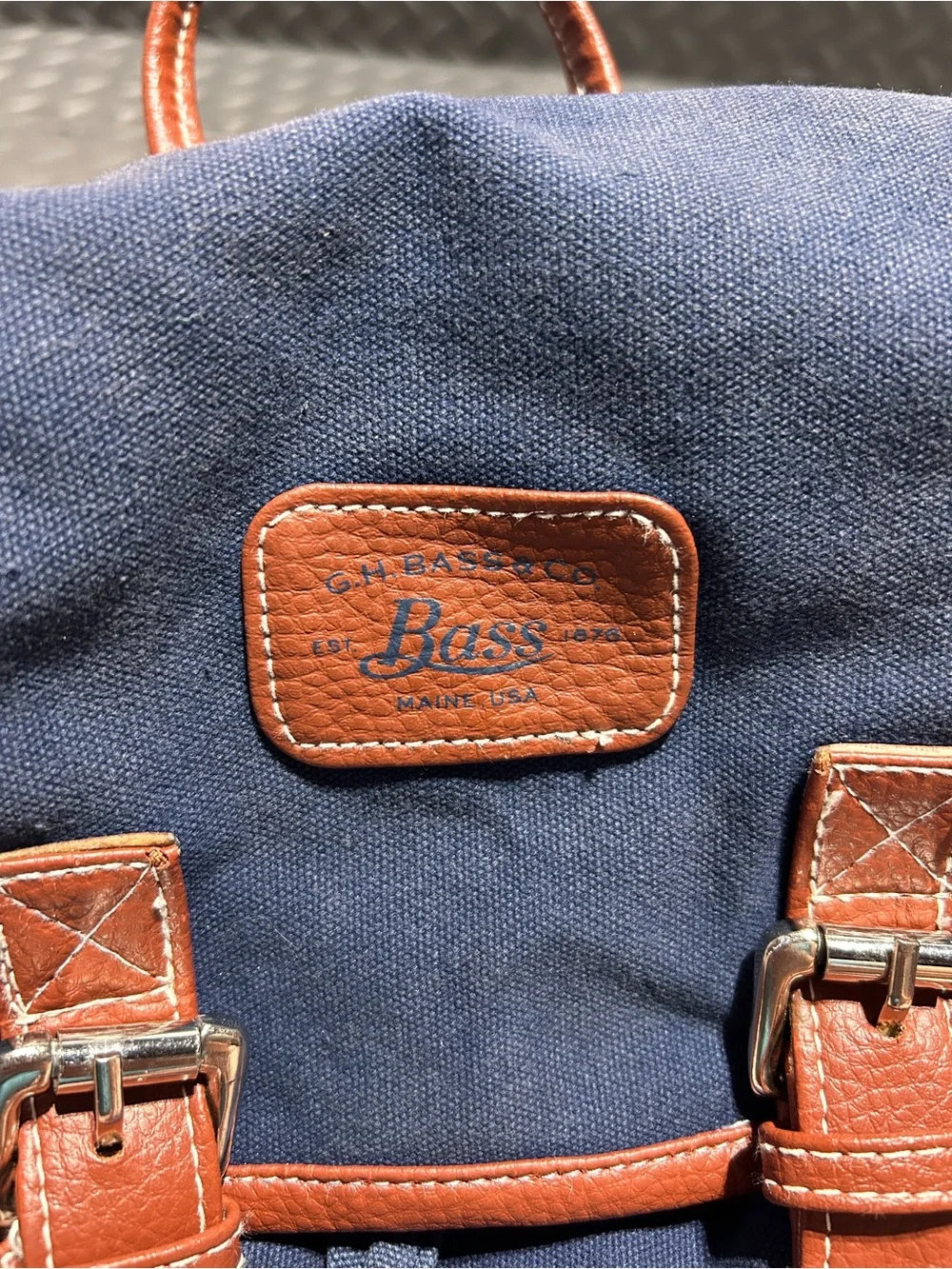 G.H. Bass & Co Navy Backpack